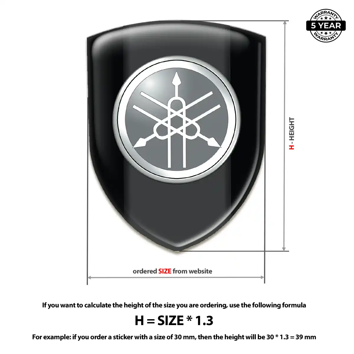Yamaha Car Badge Sticker Performance Style
