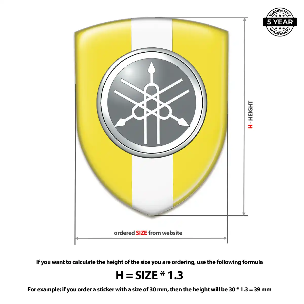 Yamaha Car Badge Sticker Prestige Line