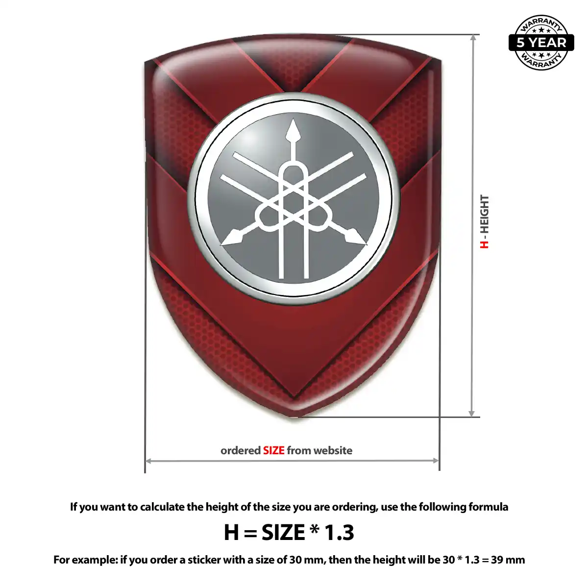 Yamaha Car Badge Sticker Refined Design