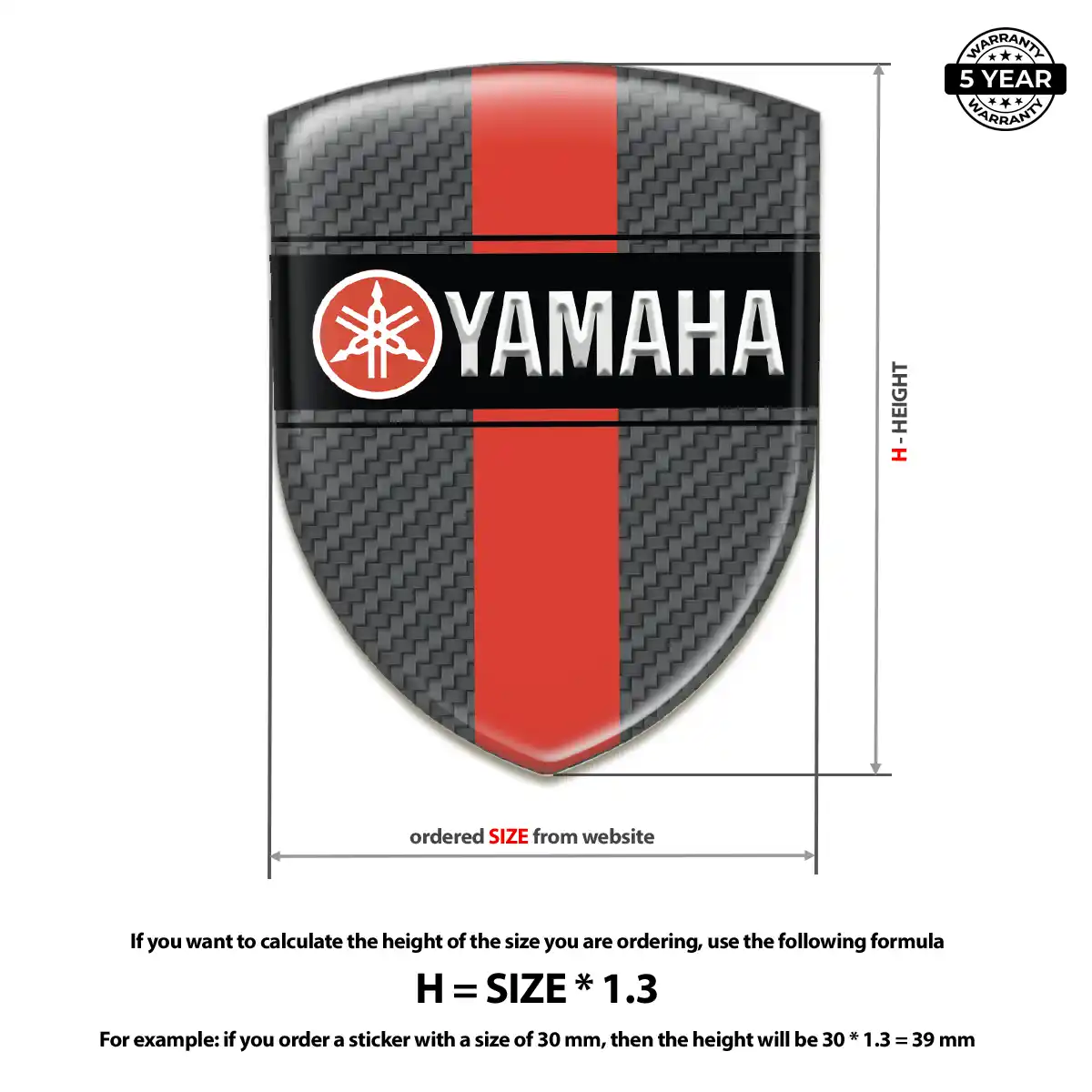 Yamaha Car Badge Sticker Signature Edition