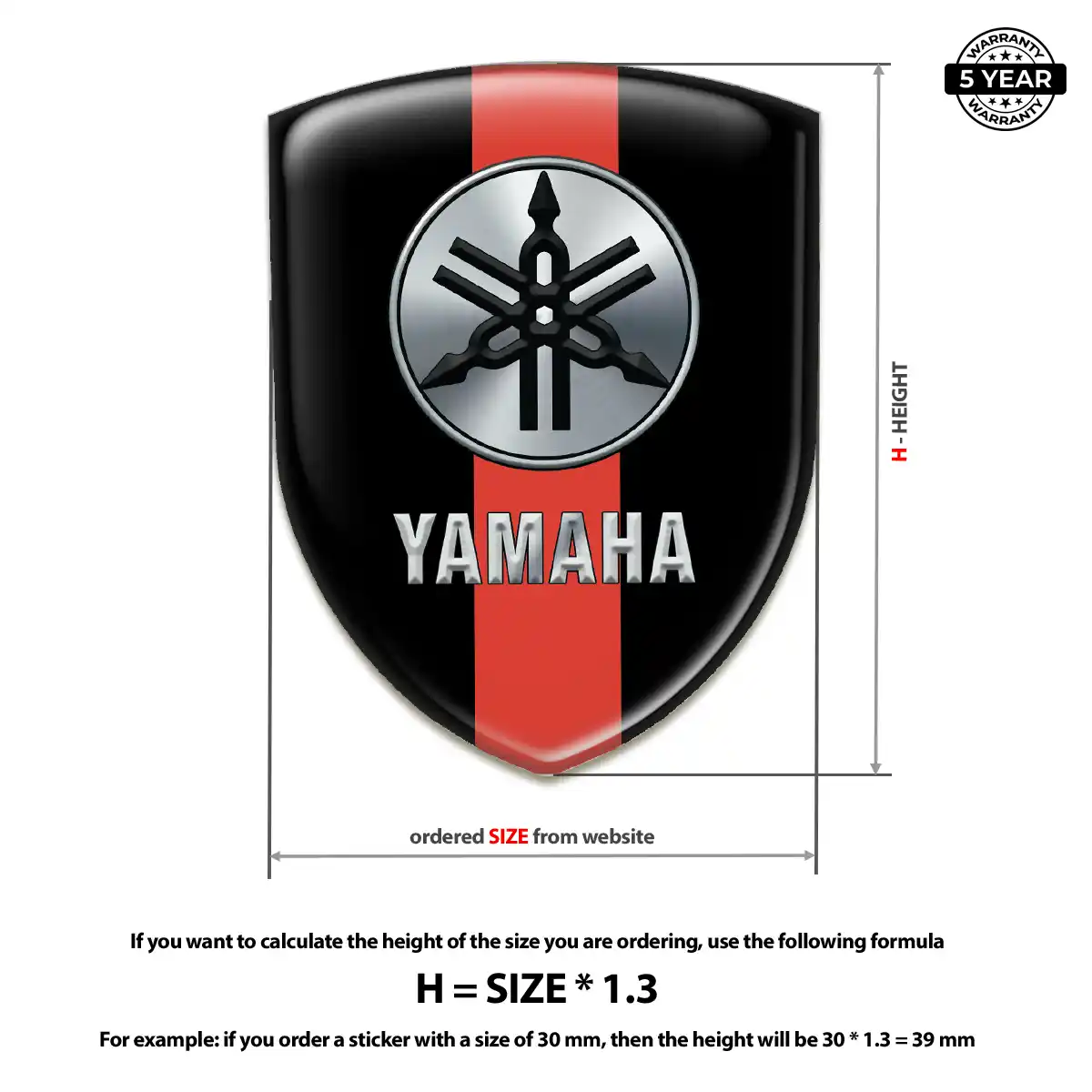 Yamaha Car Badge Sticker Sleek Style