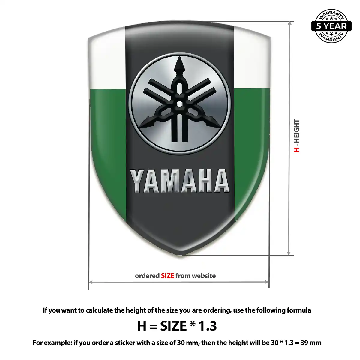 Yamaha Car Badge Sticker Street Tuning