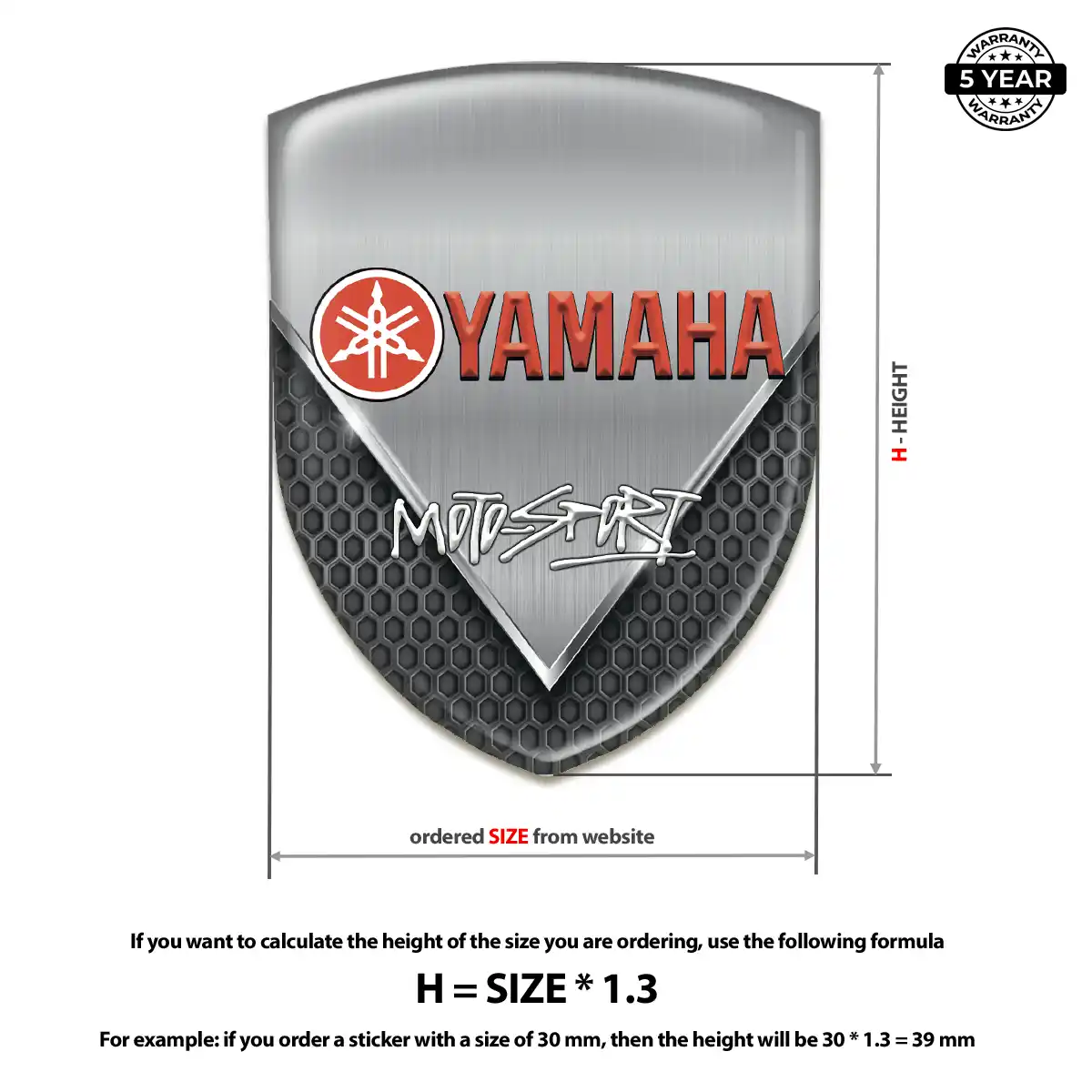 Yamaha Car Badge Sticker Superior Craft