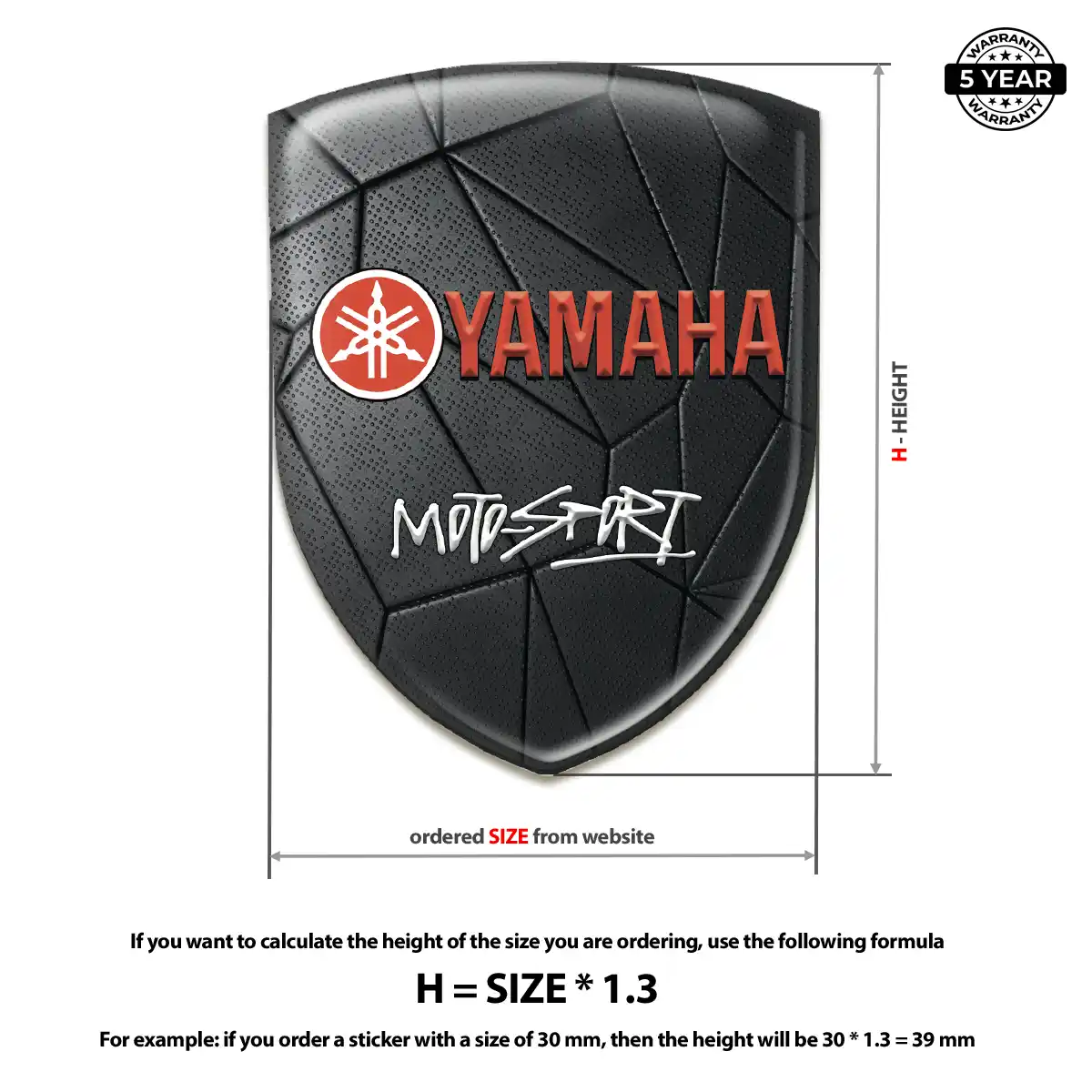 Yamaha Car Emblem Decal Branded Line