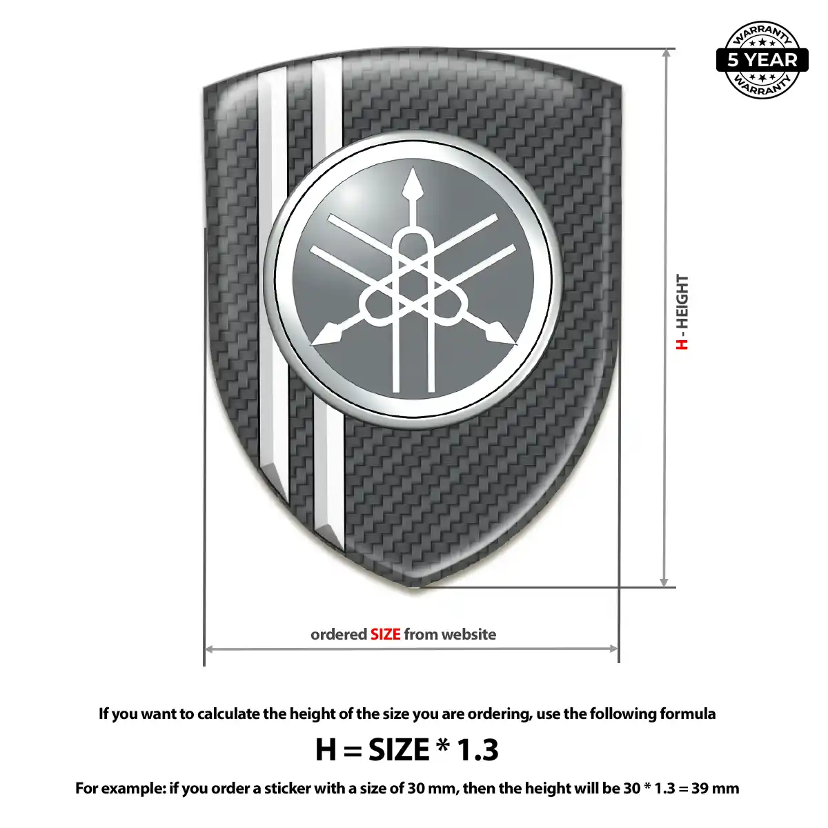 Yamaha Car Emblem Decal Cabin Style