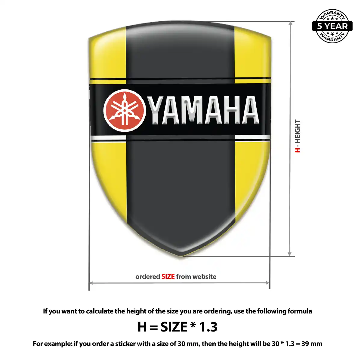 Yamaha Car Emblem Decal Deluxe Edition