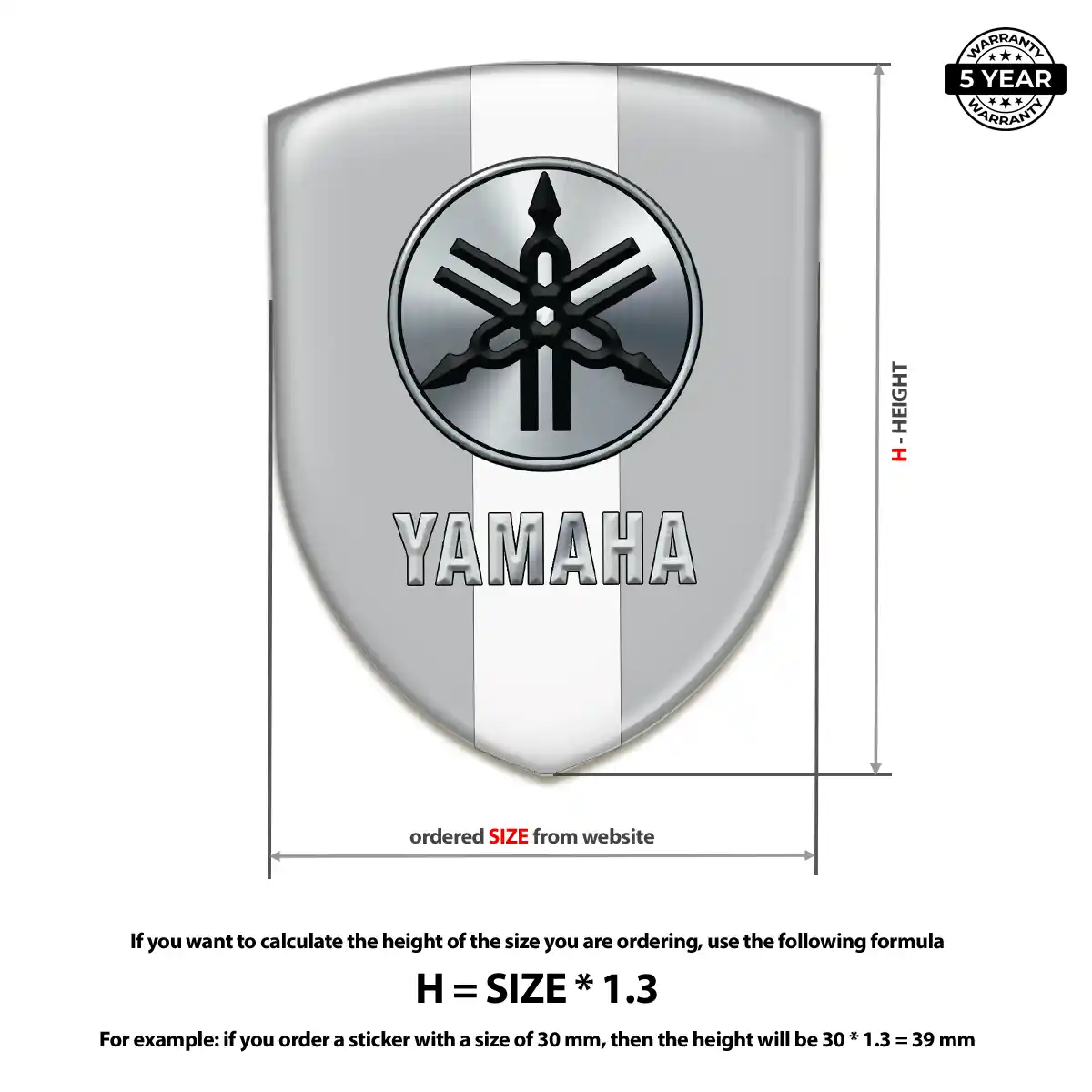 Yamaha Car Emblem Decal Interior Elegance