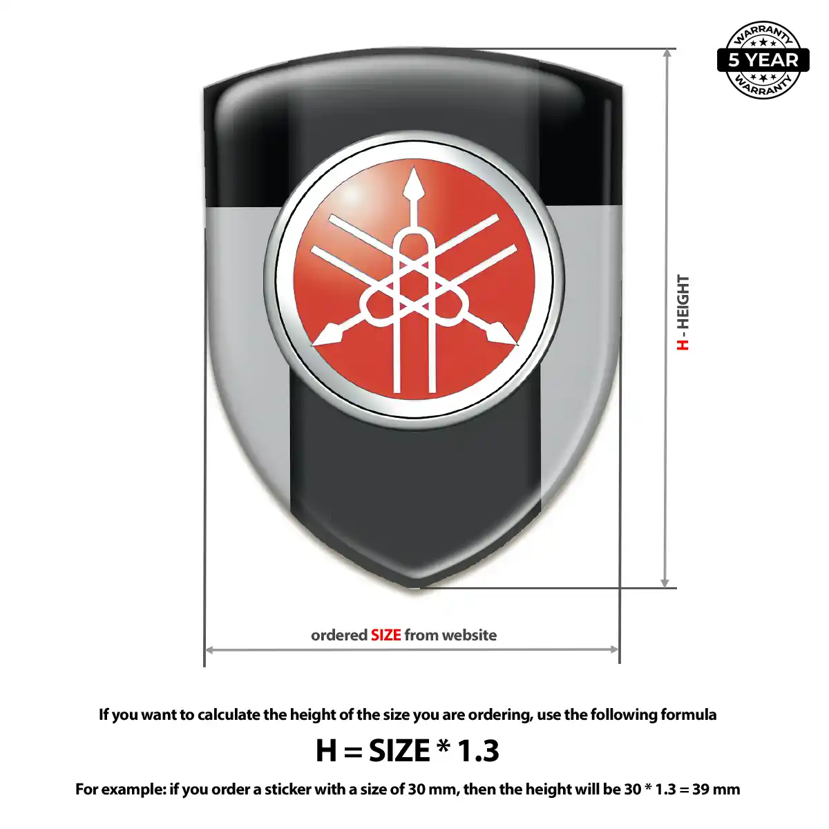 Yamaha Car Emblem Decal Interior Luxe