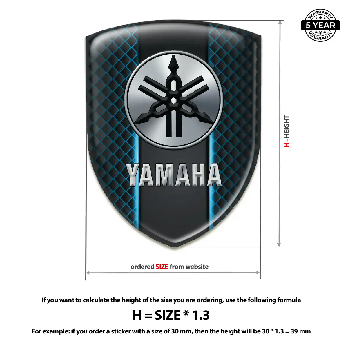 Yamaha Car Emblem Decal Marked Edition