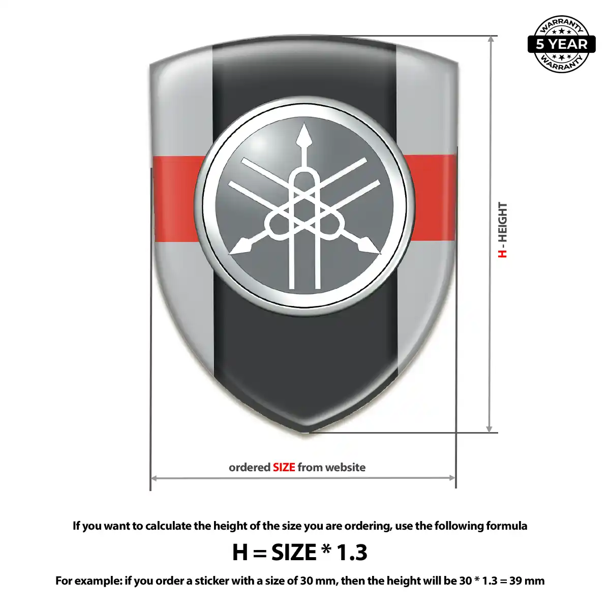 Yamaha Car Emblem Decal Opulent Line