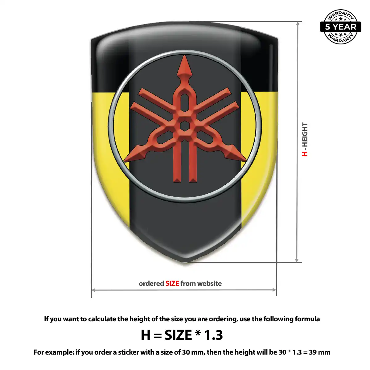 Yamaha Car Emblem Decal Outer Style