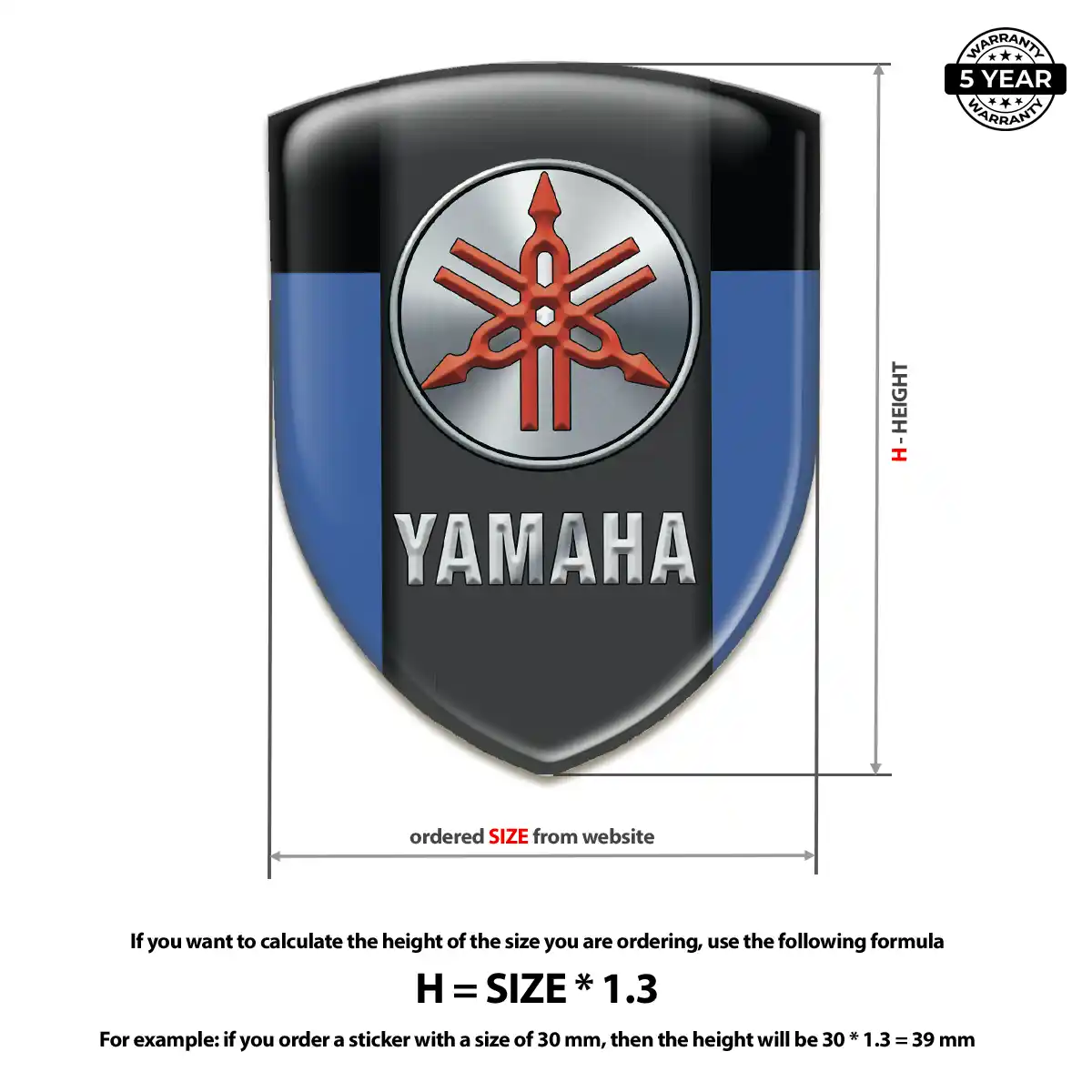 Yamaha Car Emblem Decal Performance Style