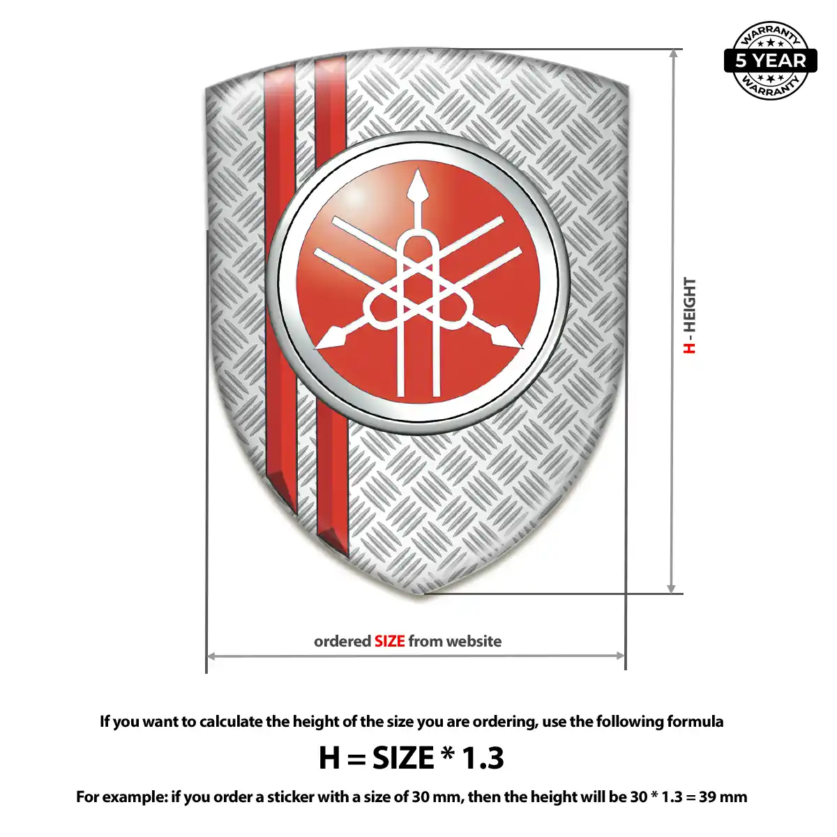 Yamaha Car Emblem Decal Prestige Line