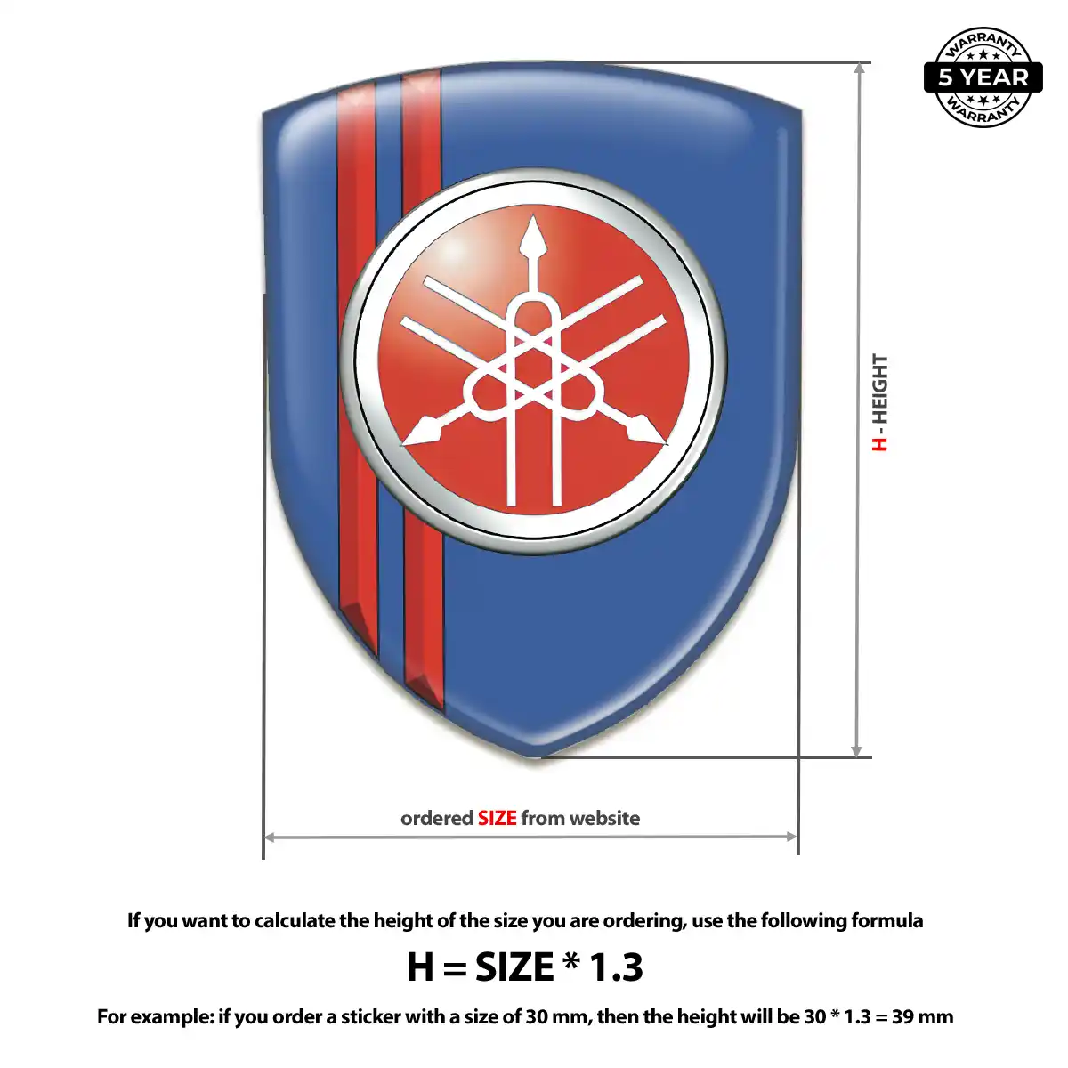 Yamaha Car Emblem Decal Prime Quality