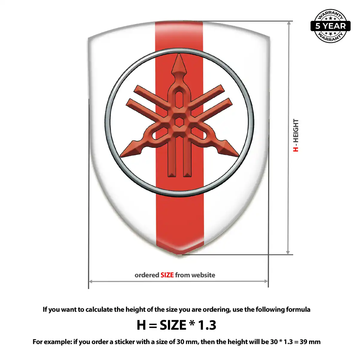 Yamaha Car Emblem Decal Refined Design