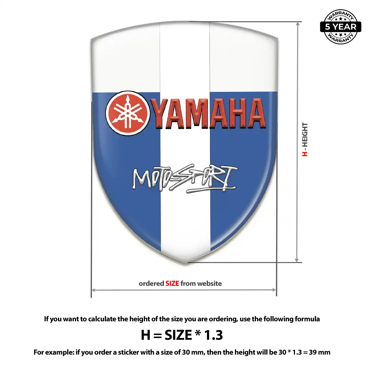 Yamaha Car Emblem Decal Signature Edition