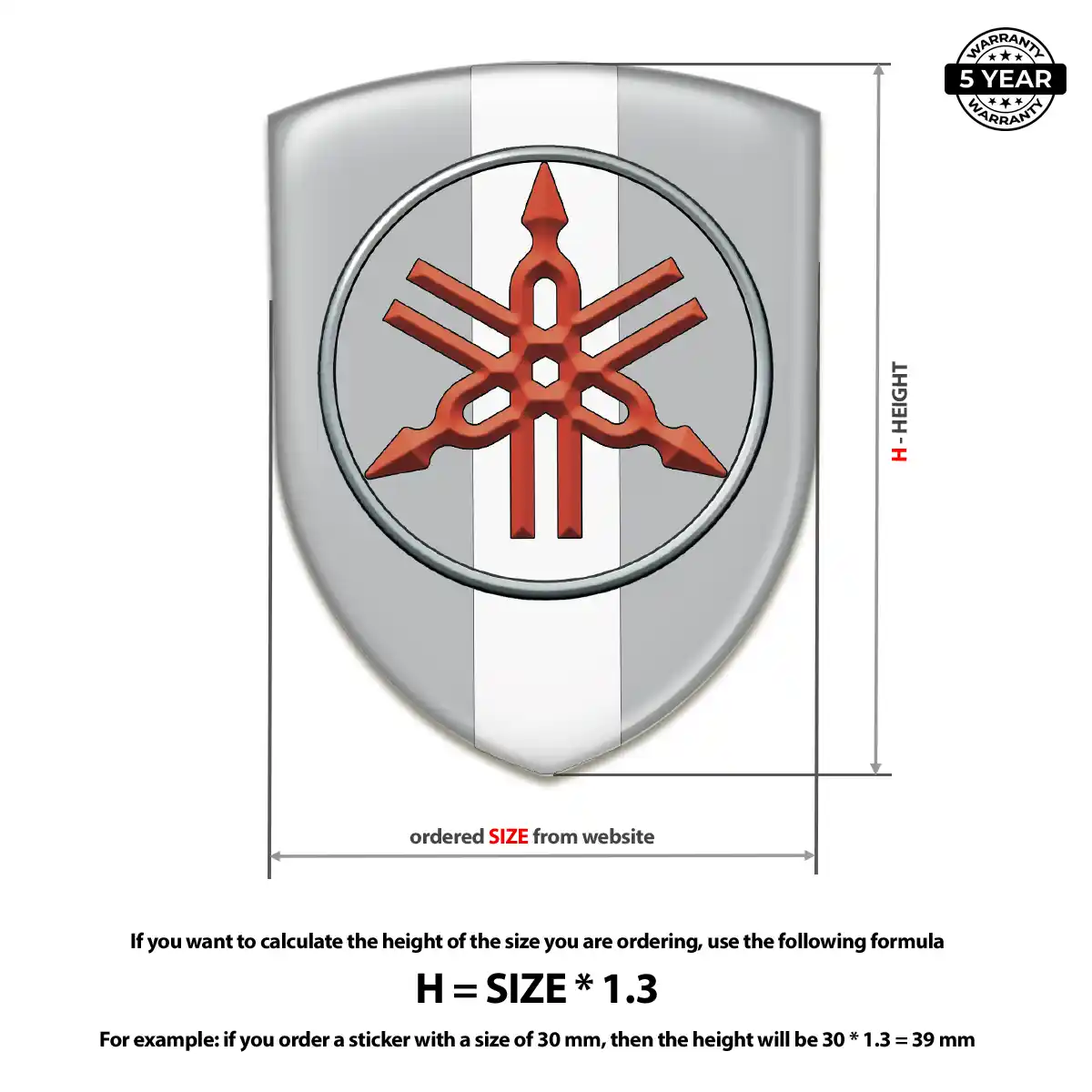 Yamaha Car Emblem Decal Signature Grade