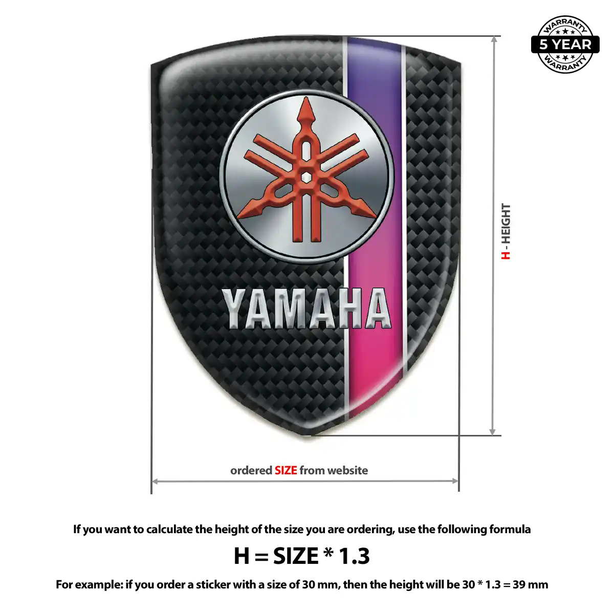 Yamaha Car Emblem Overlay Elite Finish