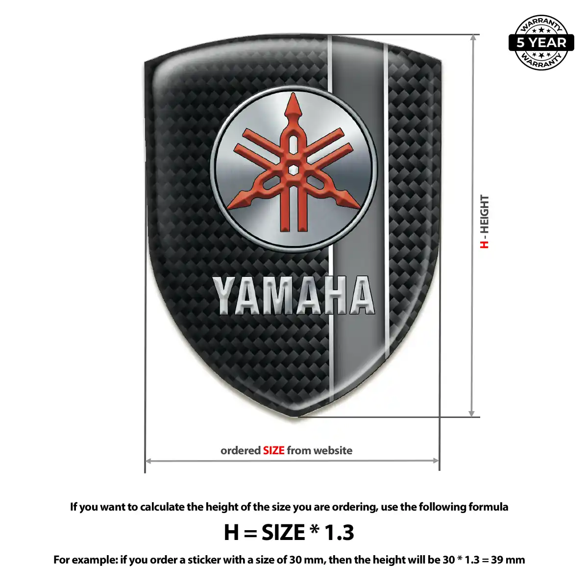 Yamaha Car Emblem Overlay Prestige Line
