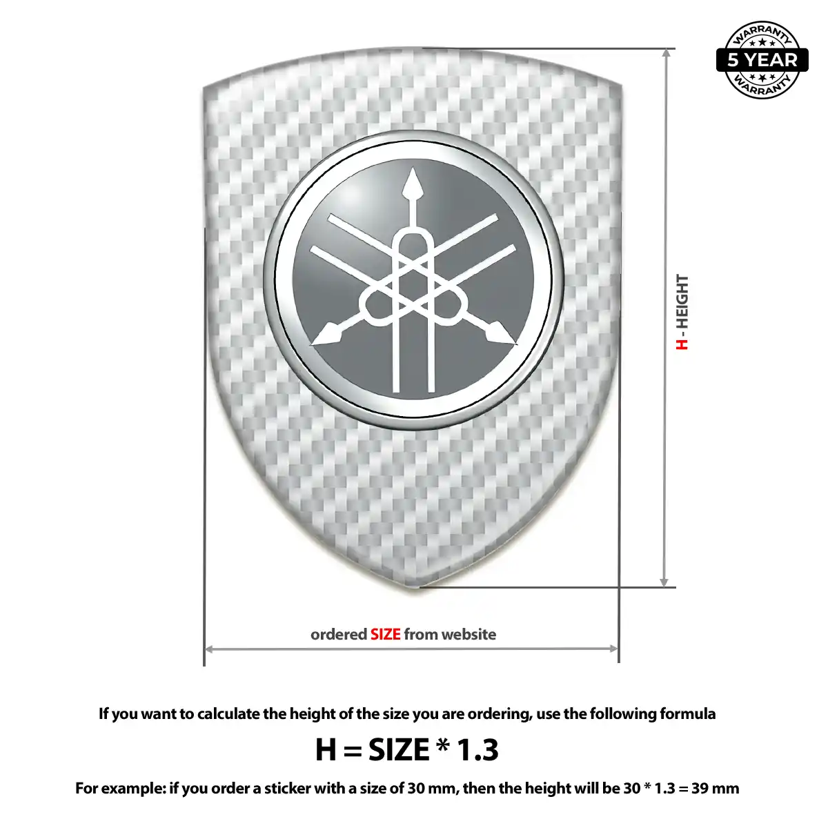 Yamaha Car Emblem Overlay Resin Luxe