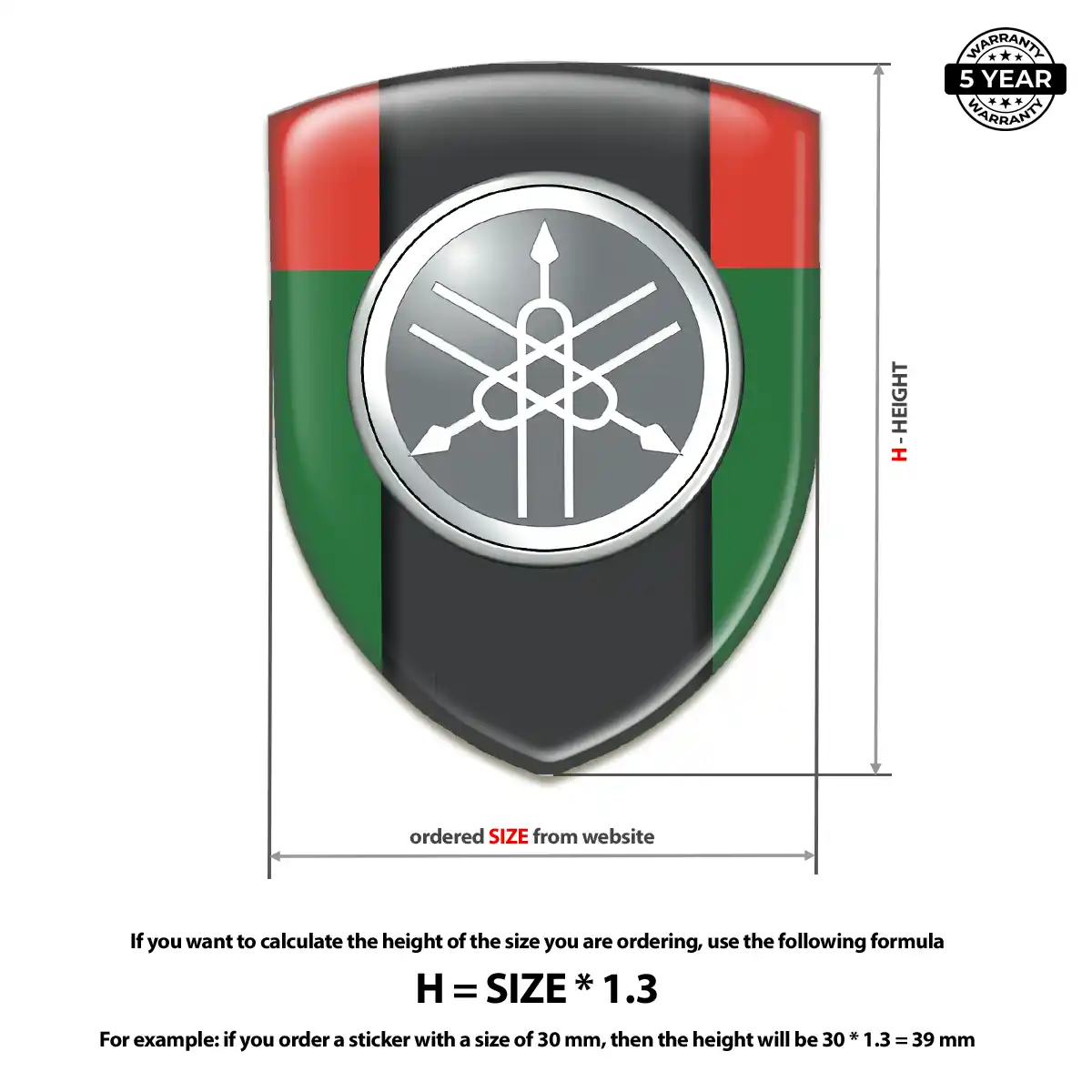 Yamaha Car Emblem Sticker Branded Line