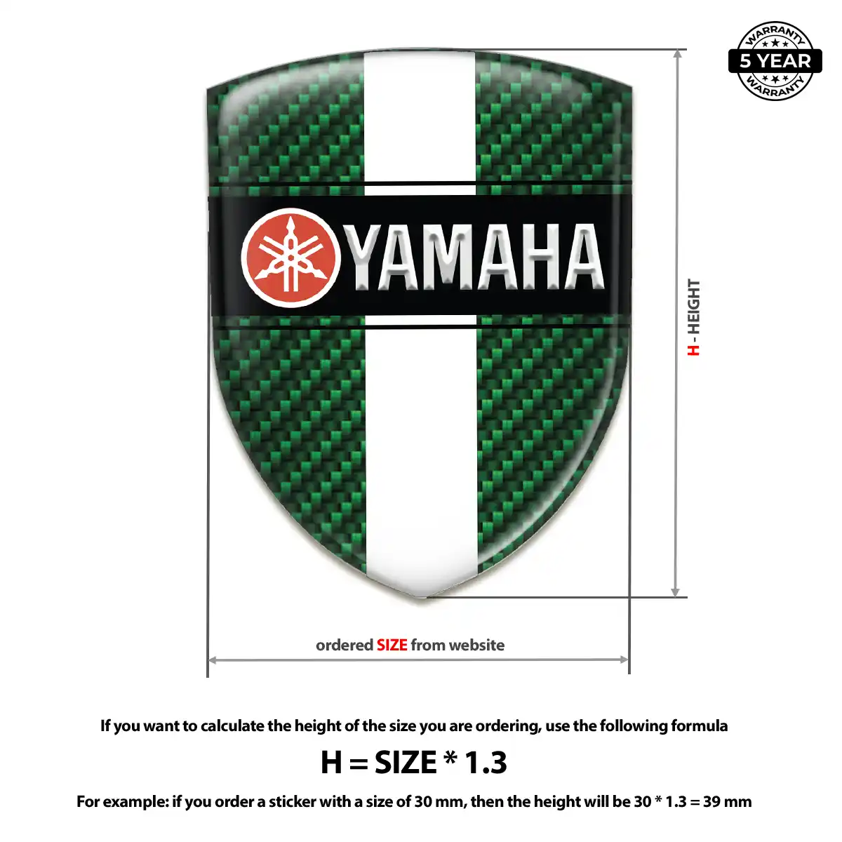 Yamaha Car Emblem Sticker Cabin Style