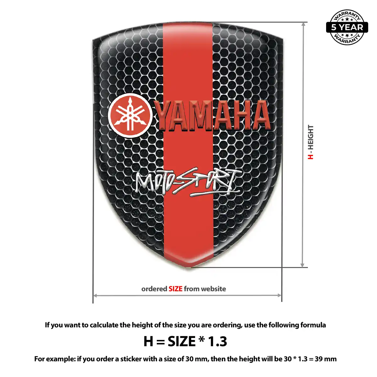 Yamaha Car Emblem Sticker Deluxe Edition