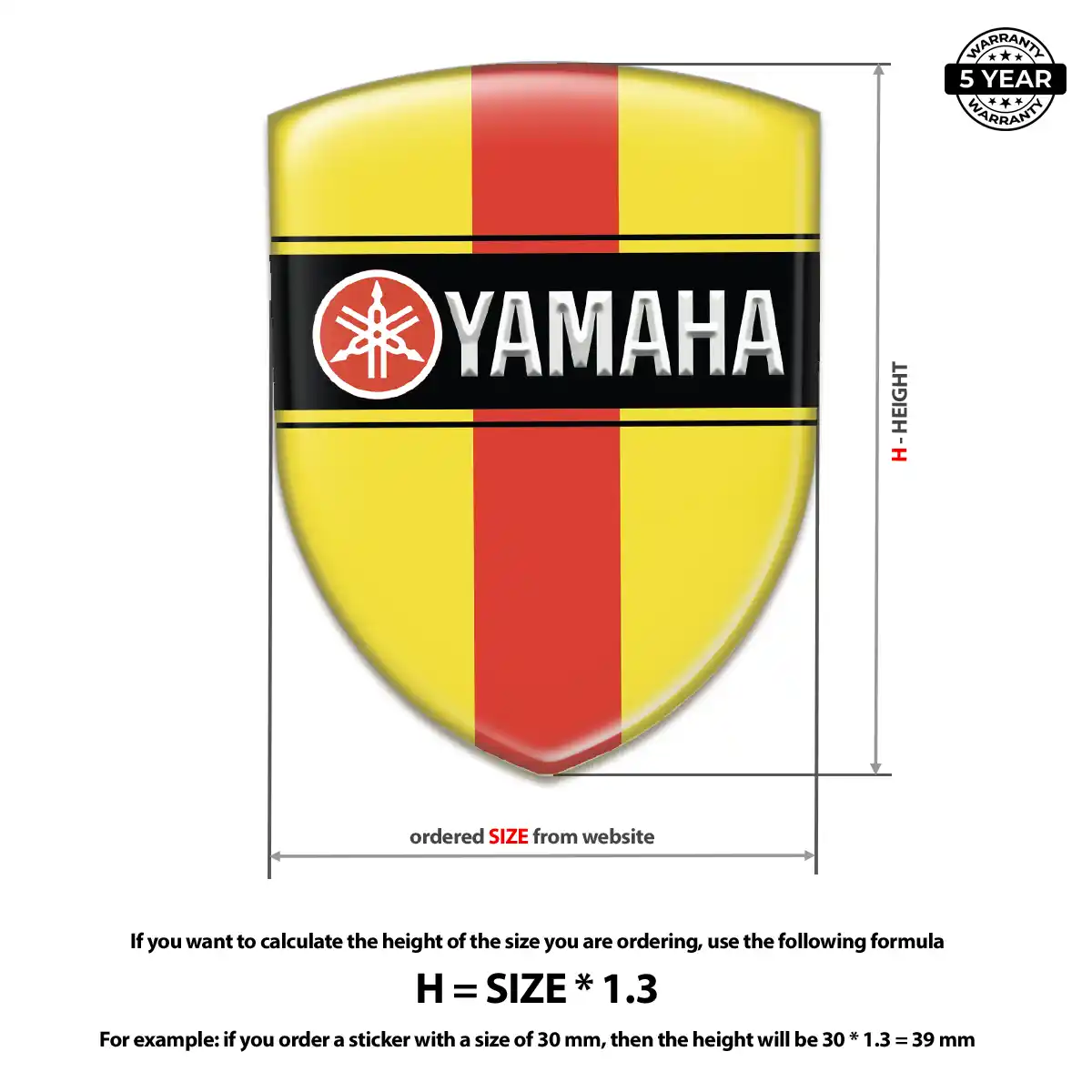 Yamaha Car Emblem Sticker Elite Edition