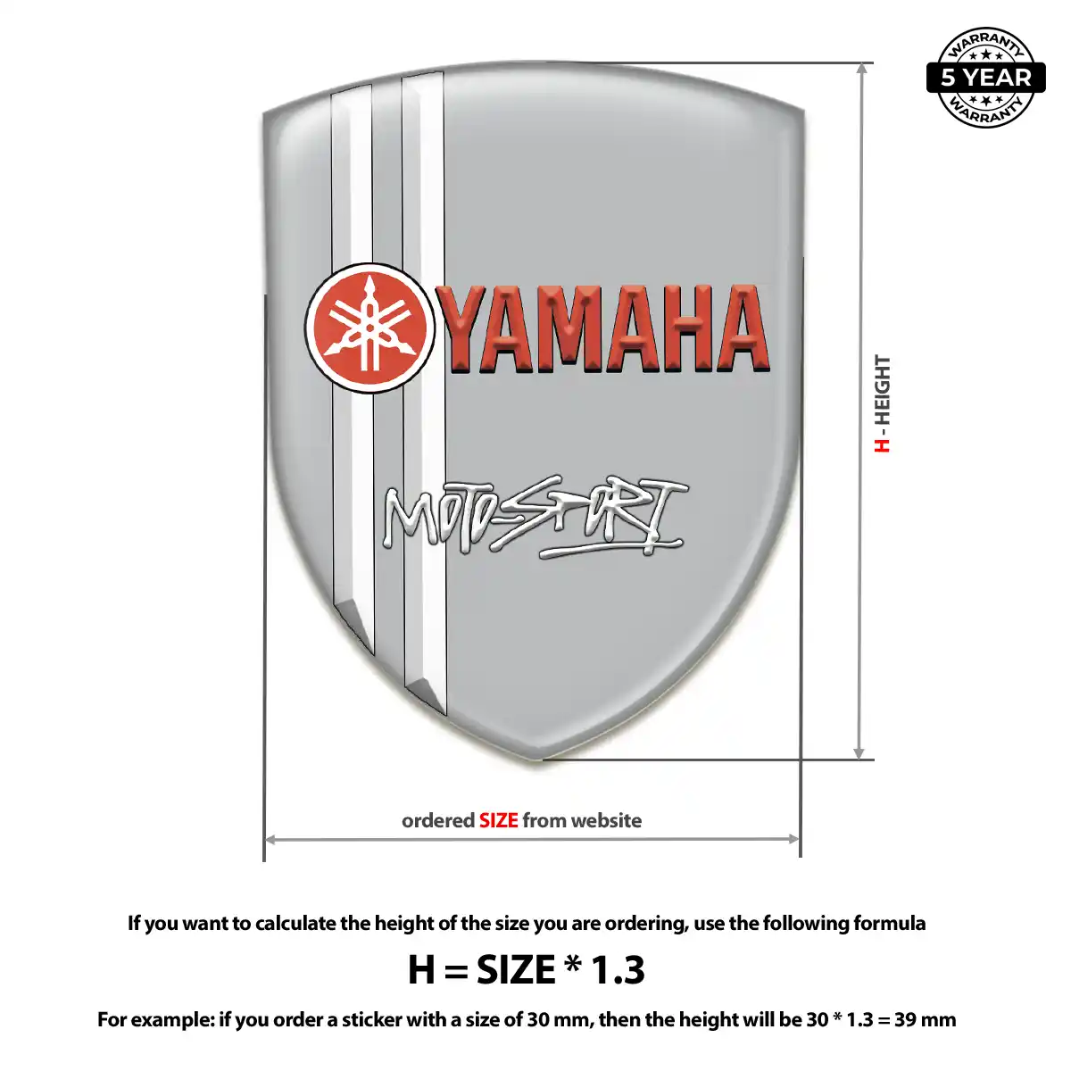 Yamaha Car Emblem Sticker Elite Finish