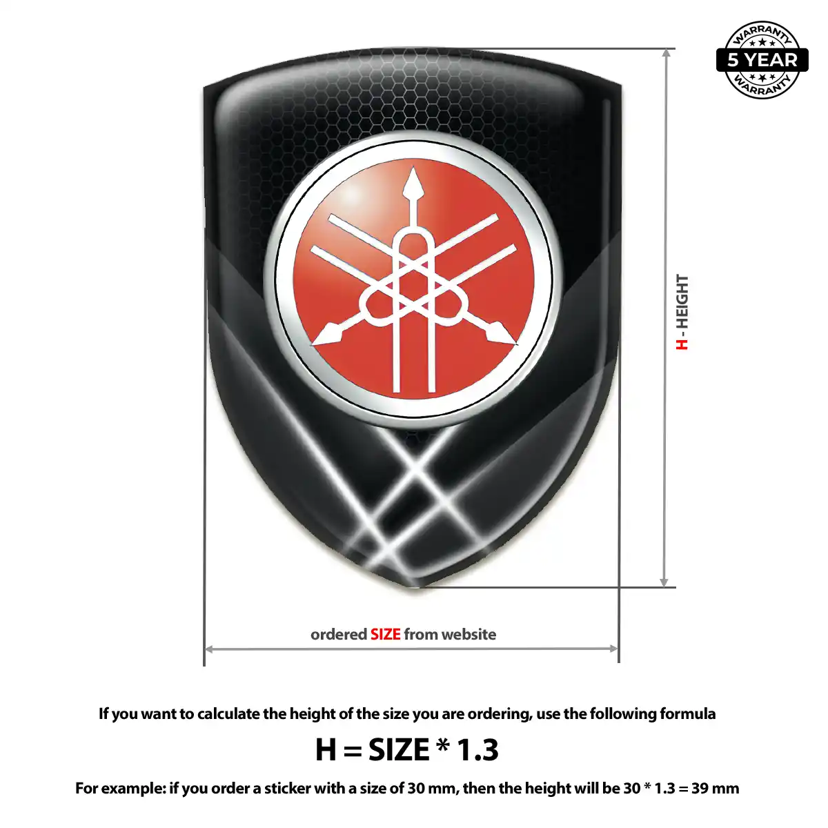 Yamaha Car Emblem Sticker Exterior Luxe