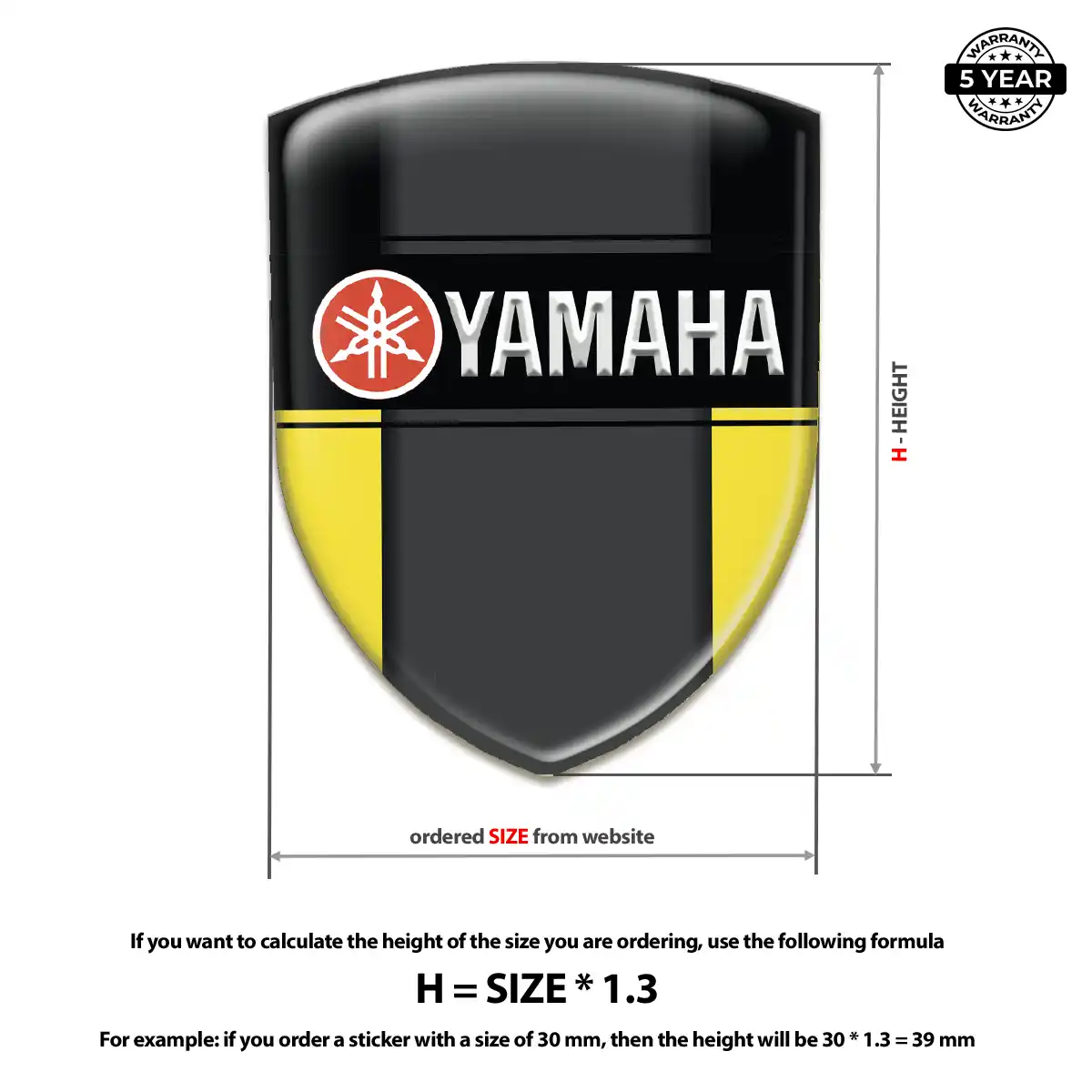 Yamaha Car Emblem Sticker Interior Luxe
