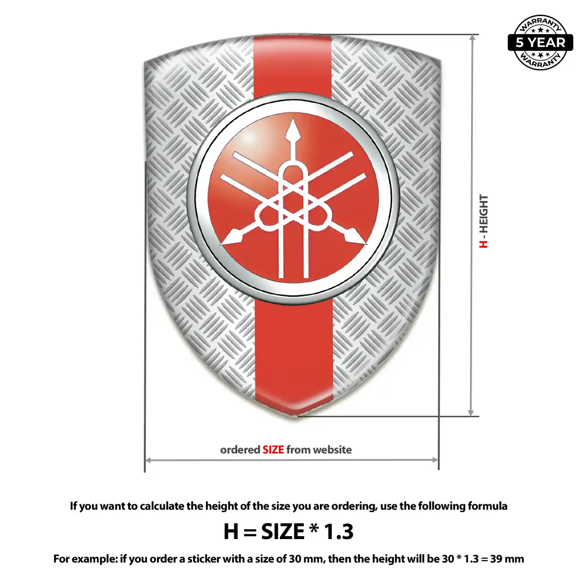 Yamaha Car Emblem Sticker Marked Edition