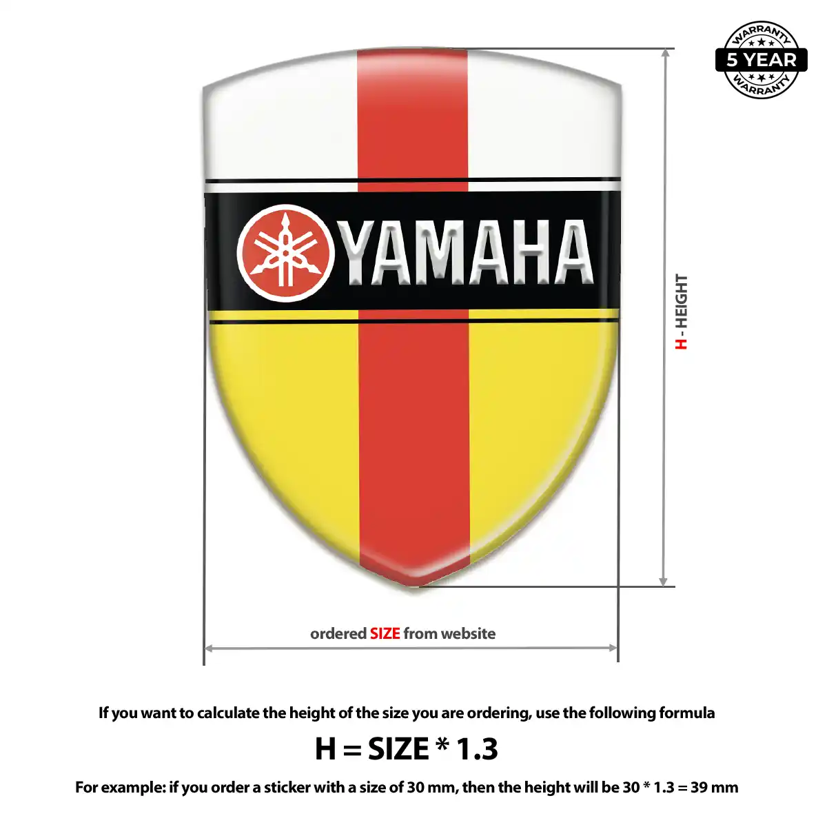 Yamaha Car Emblem Sticker Opulent Line