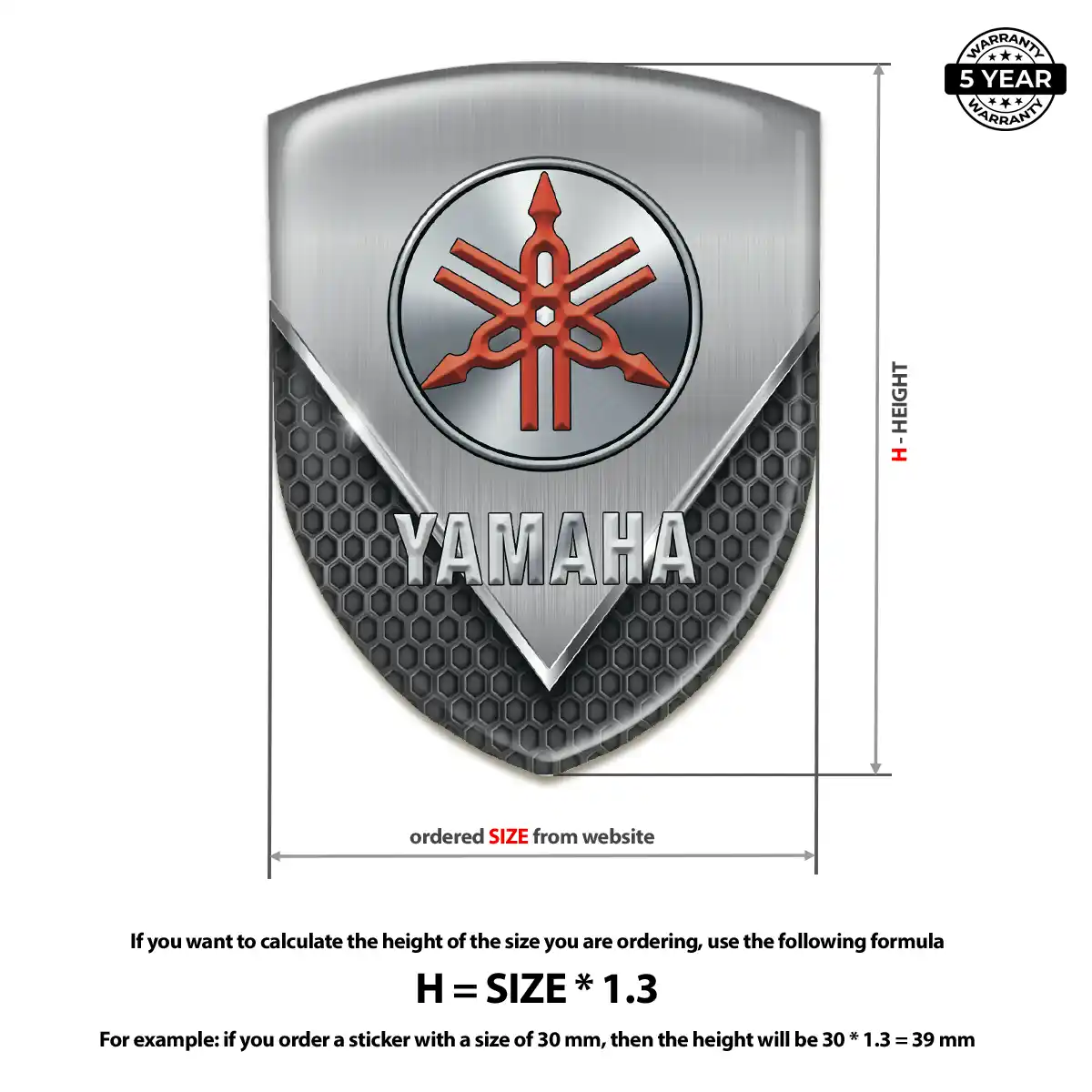 Yamaha Car Emblem Sticker Performance Style