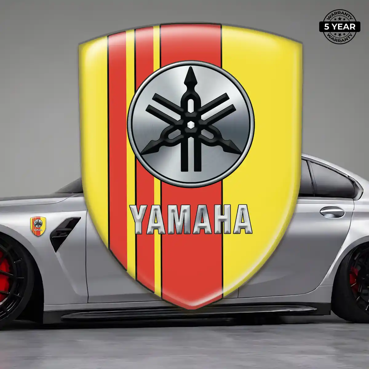 Yamaha Car Emblem Sticker Premium Dome