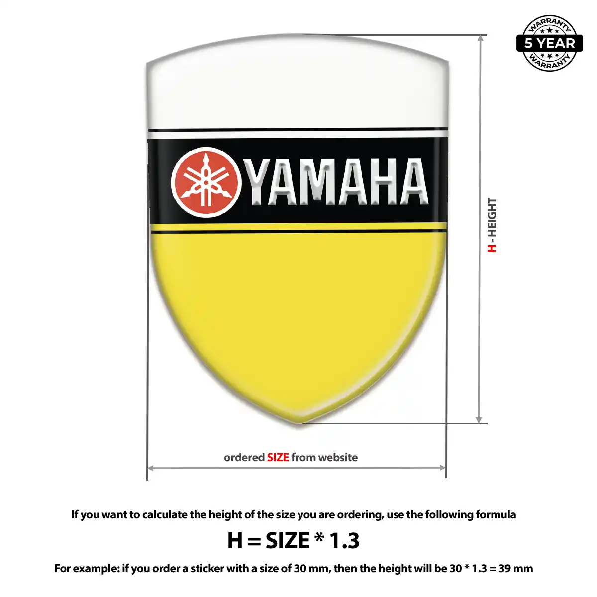 Yamaha Car Emblem Sticker Prestige Line