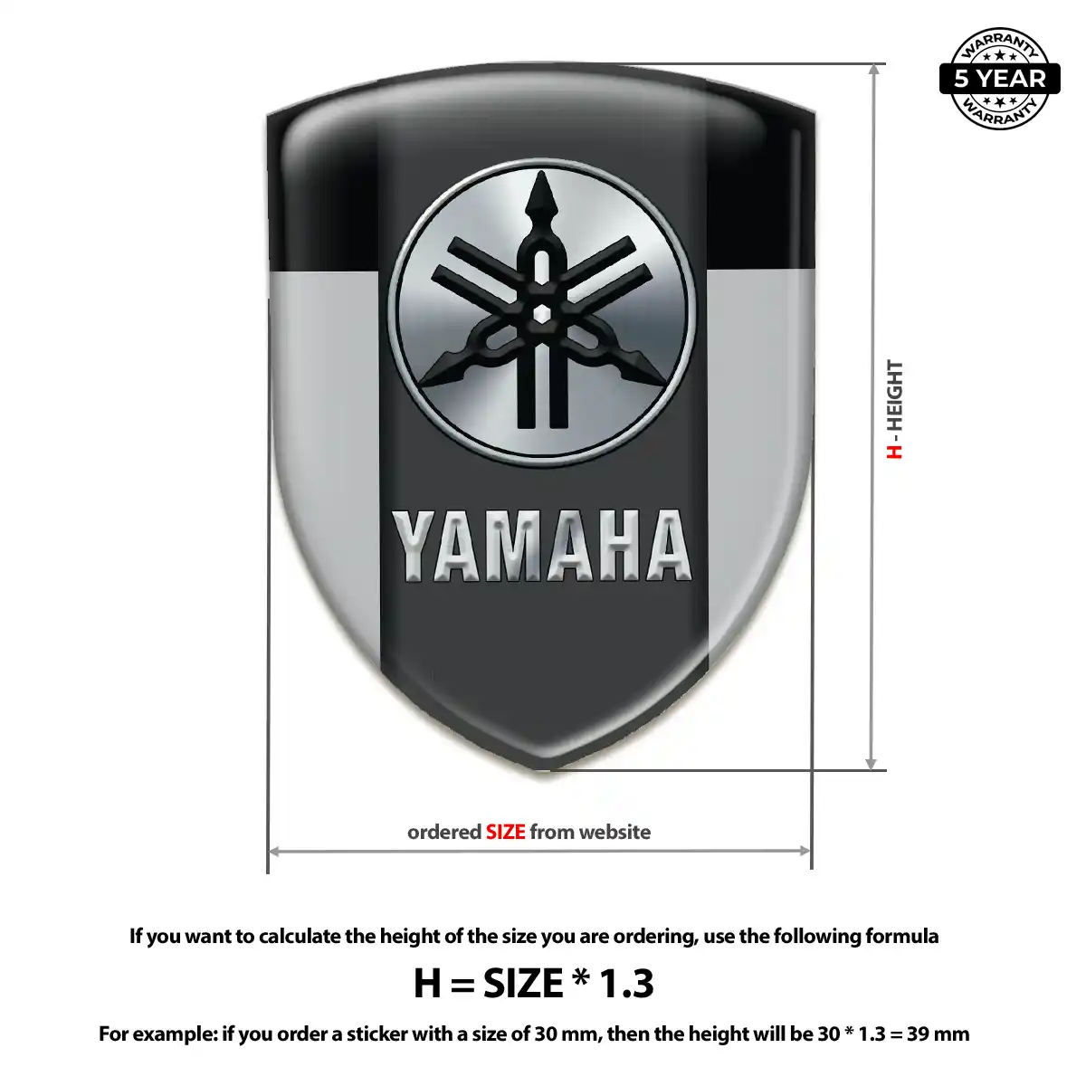 Yamaha Car Emblem Sticker Prime Quality