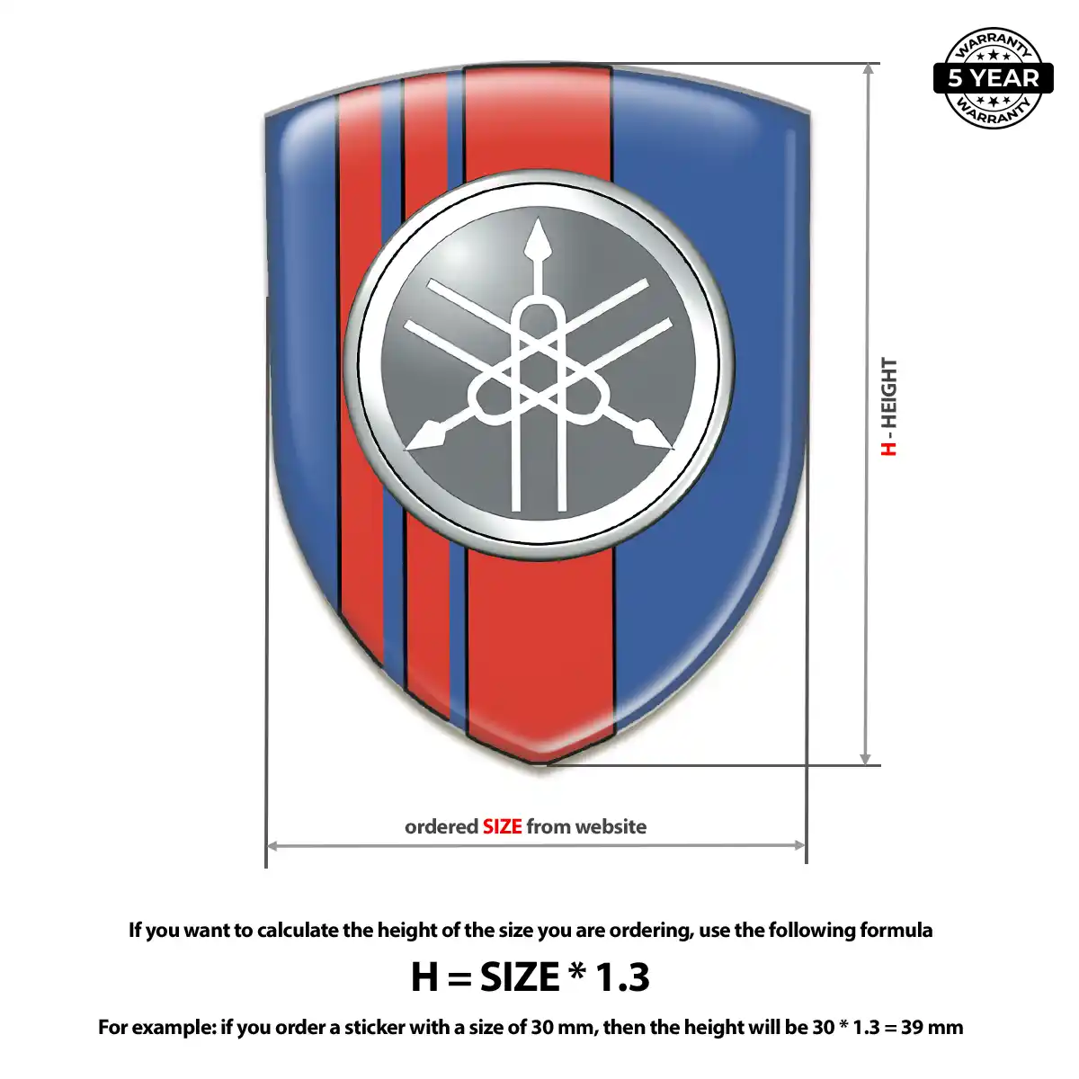 Yamaha Car Emblem Sticker Signature Edition