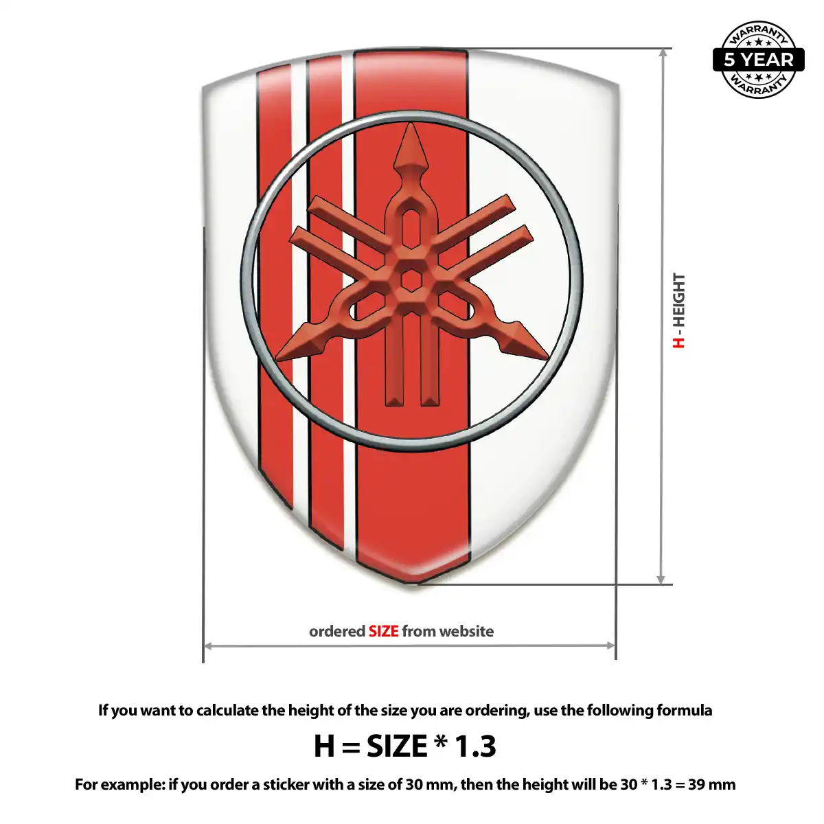Yamaha Car Emblem Sticker Signature Grade