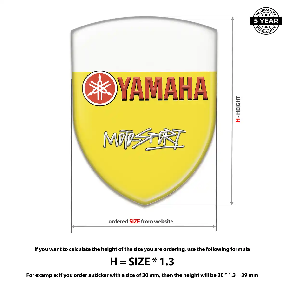 Yamaha Car Emblem Sticker Sleek Style