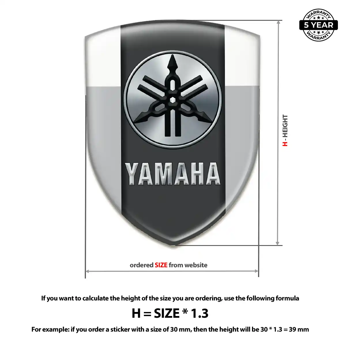 Yamaha Car Emblem Sticker Sport Tuning
