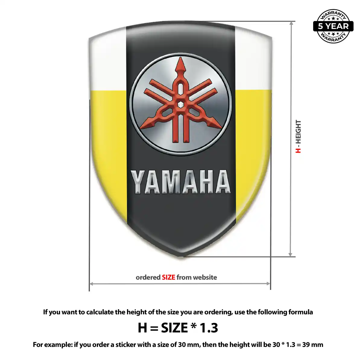 Yamaha Car Emblem Sticker Street Tuning