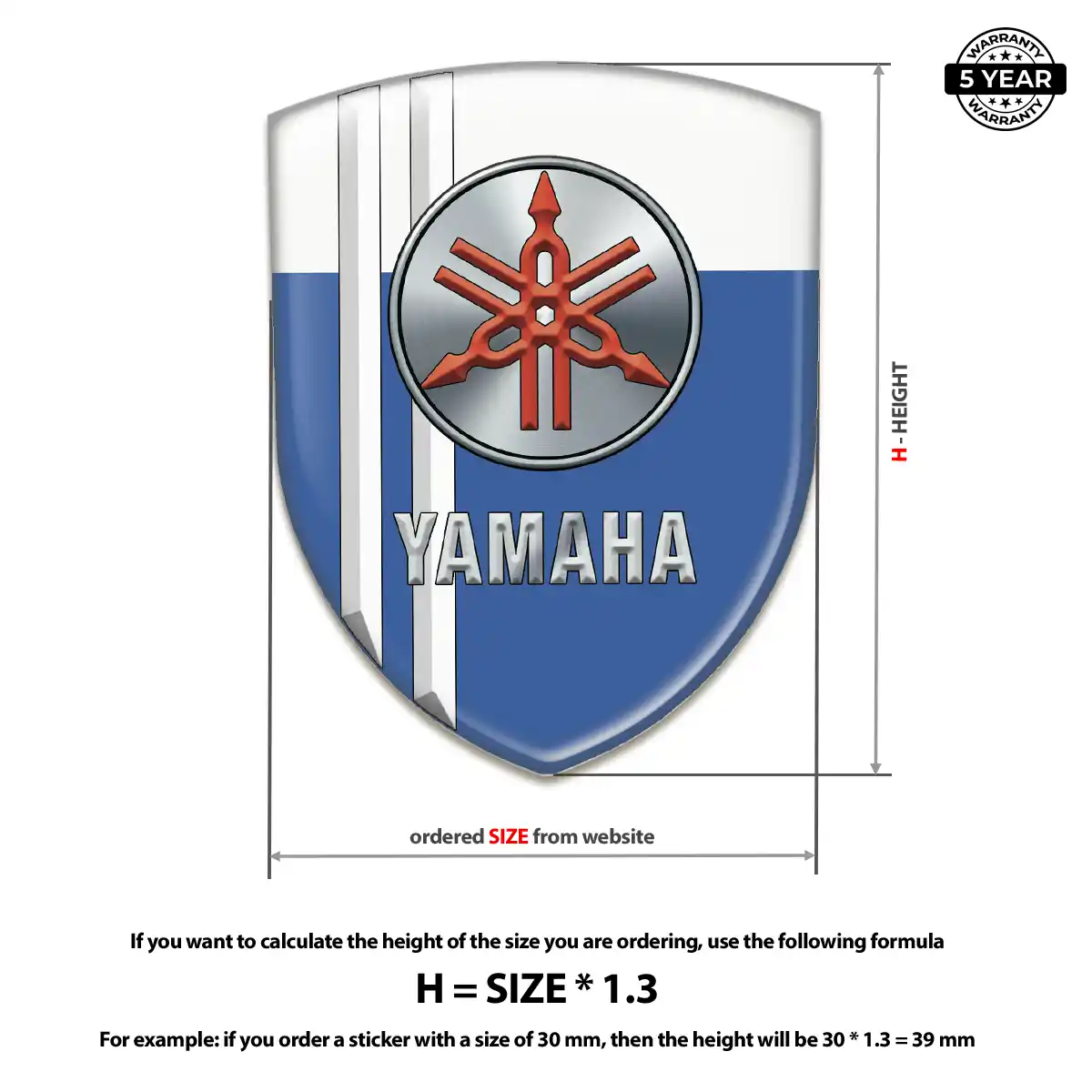 Yamaha Car Emblem Sticker Superior Craft
