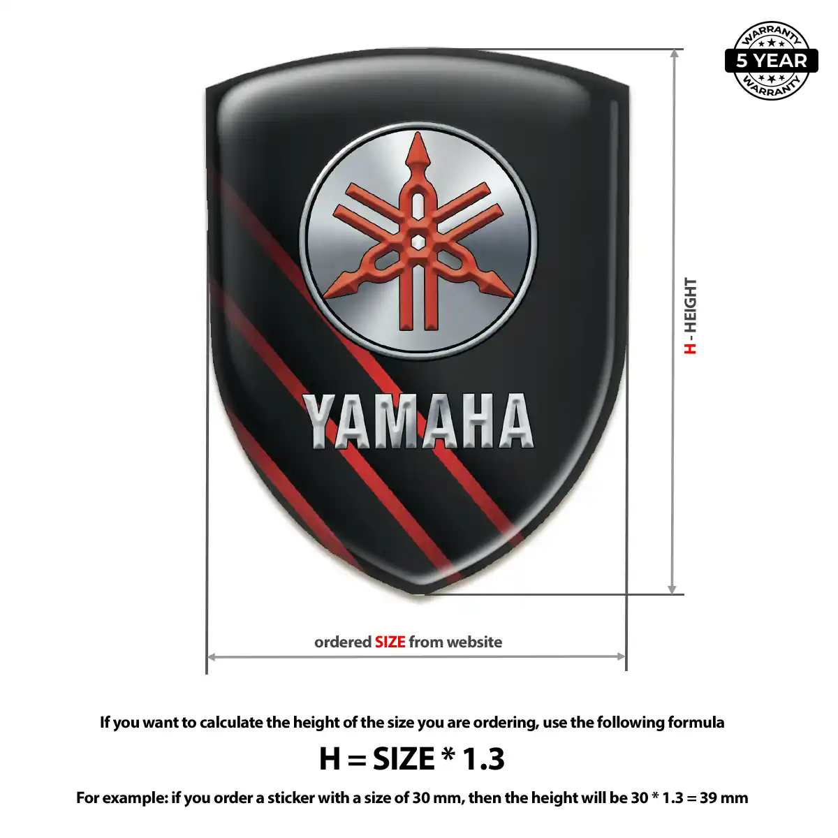 Yamaha Car Logo Decal Branded Line