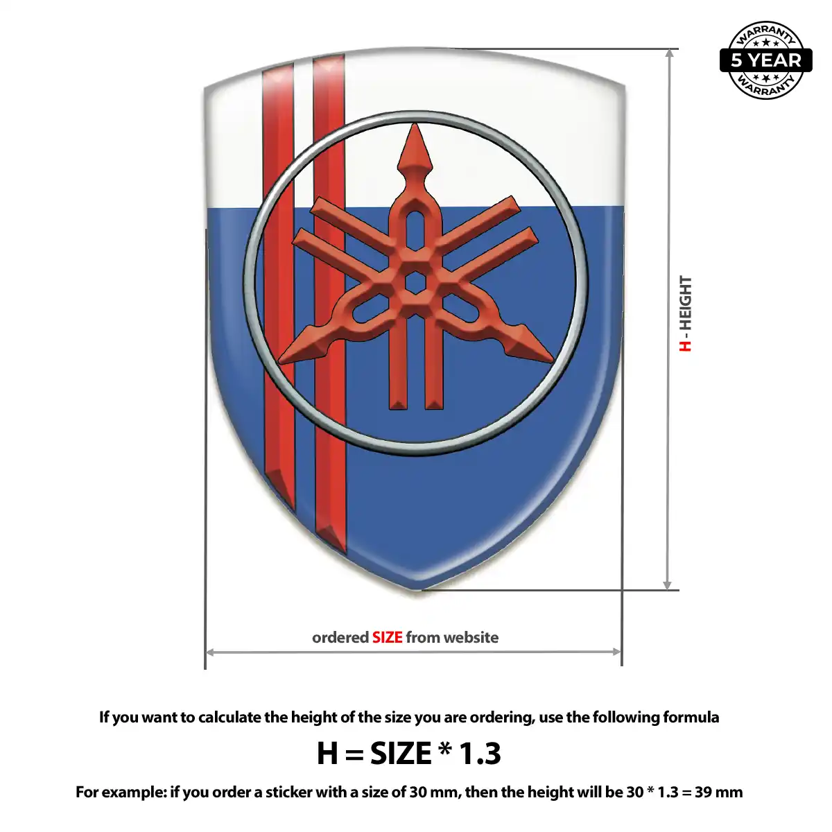 Yamaha Car Logo Decal Deluxe Edition