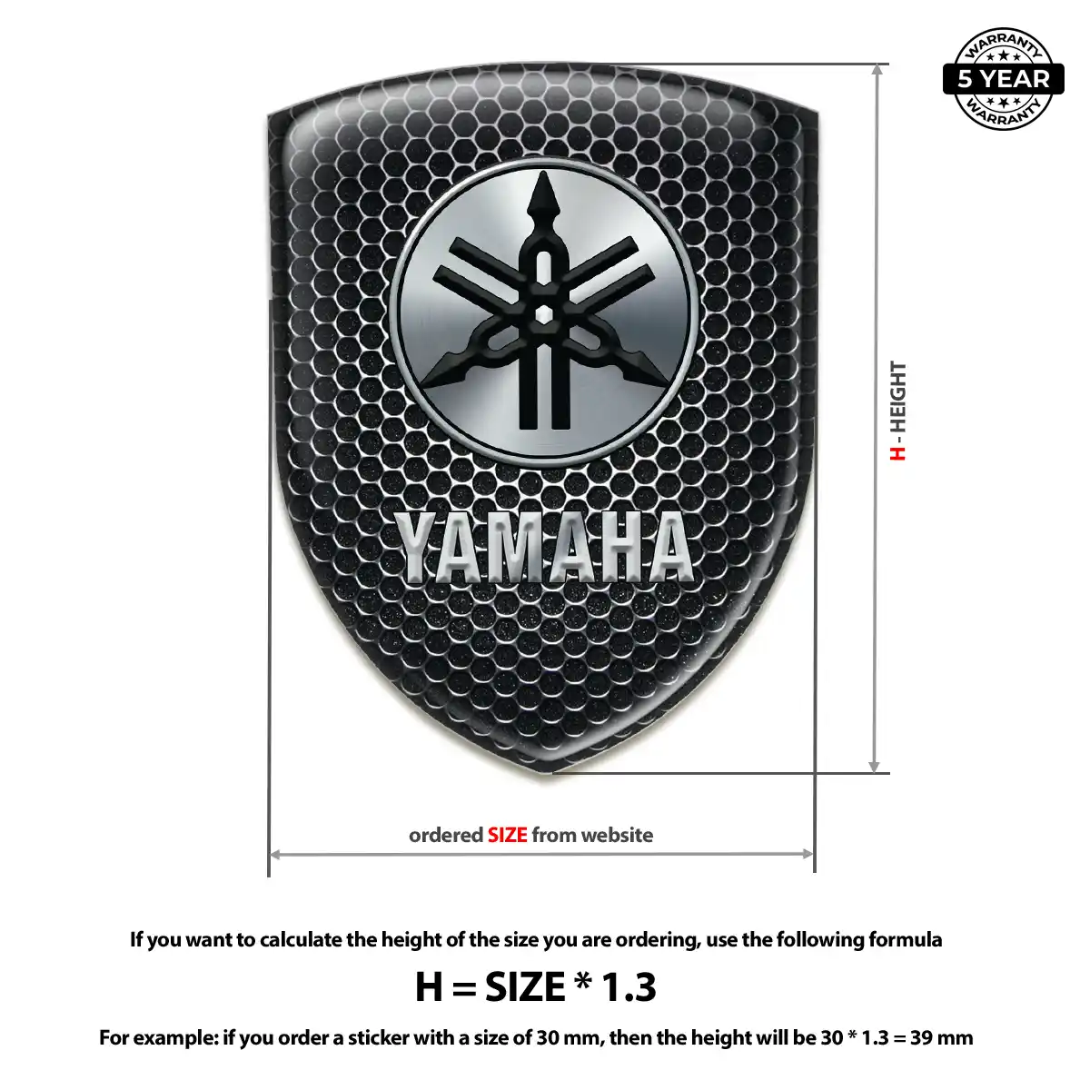 Yamaha Car Logo Decal Elite Finish