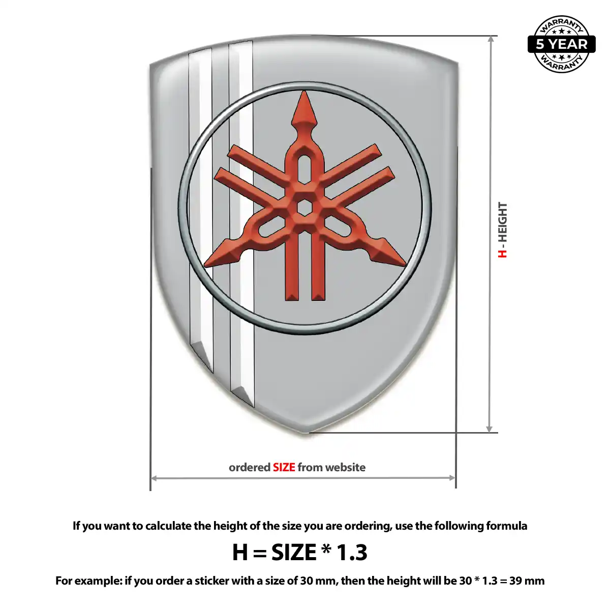 Yamaha Car Logo Decal Interior Luxe