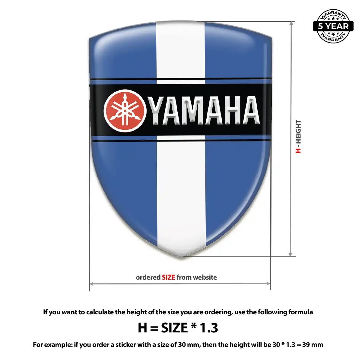 Yamaha Car Logo Decal Marked Edition