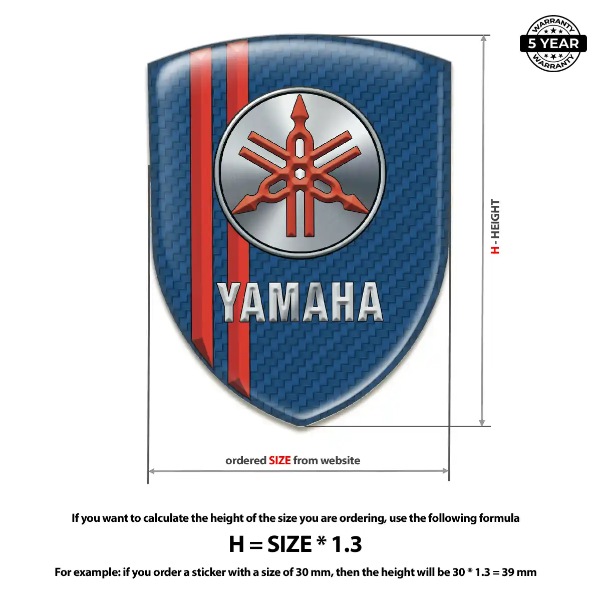 Yamaha Car Logo Decal Noble Edition