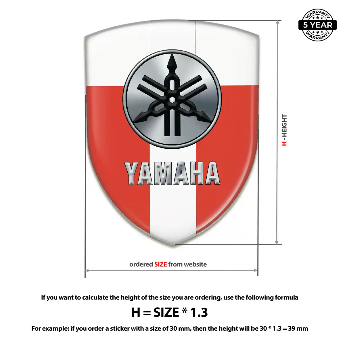 Yamaha Car Logo Decal Opulent Line